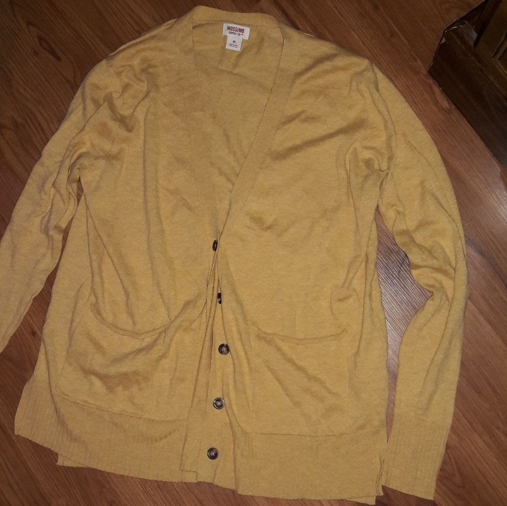 Yellow Mossimo button down sweater